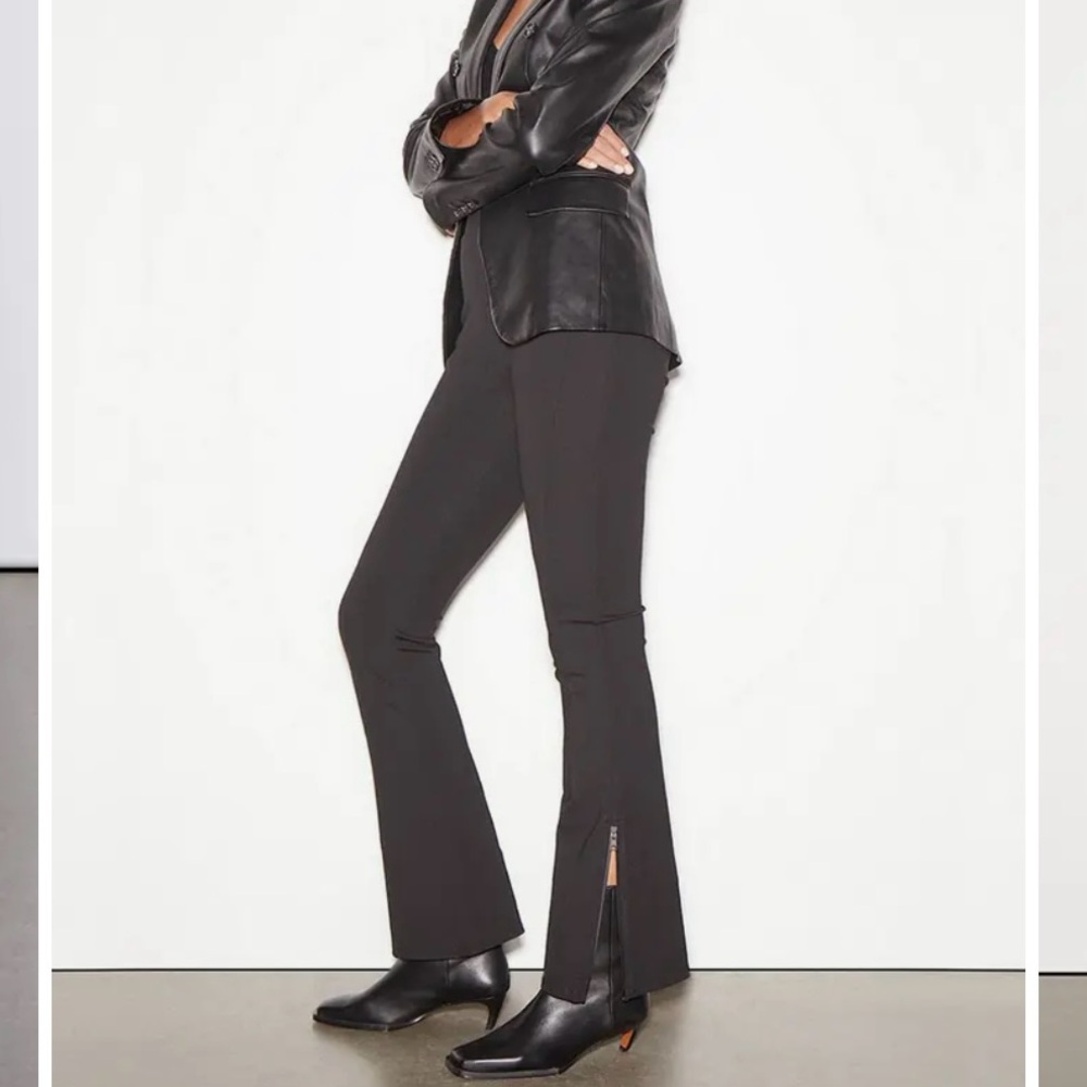 Frame Zip Cuff Flare Leg Pants